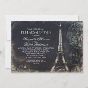 Convites Janto de ensaio de colheita em torre de Paris Eiff