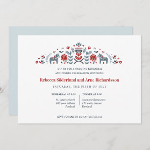 Convites Janto de ensaio de Dala Horse do Folheto Escandina