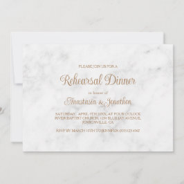 Convites Janto de ensaio de Design de Script Dourado e Marb