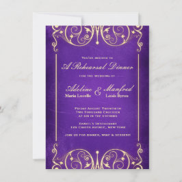 Convites Janto de ensaio de EggPlant Dourada de Nouveau Vic