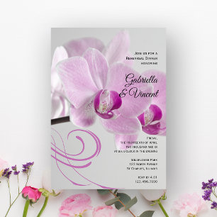 Convites Janto de ensaio de Elegância Orquídea Rosa