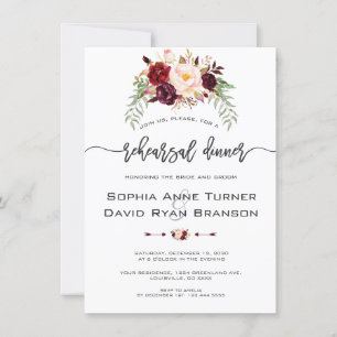 Convites Janto de Ensaio de Escrita Manual Floral Charm Bur