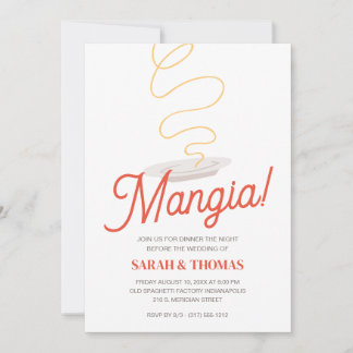 Convites Janto de ensaio de espaguete