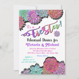 Convites Janto de ensaio de Fiesta Floral Mandala, mexicano