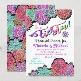 Convites Janto de ensaio de Fiesta Floral Mandala, mexicano