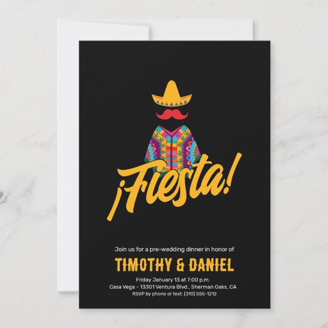 Convites Janto de ensaio de Fiesta mexicano (Frente)