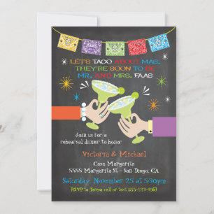 Convites Janto de Ensaio de Fiesta Mexicano PERSONALIZADO