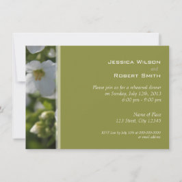 Convites janto de ensaio de flores brancas frescas