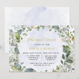 Convites Janto de ensaio de flores selvagens Douradas e poe