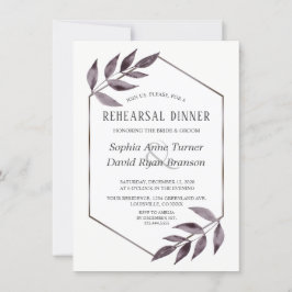 Convites Janto de ensaio de folhagem de tinta com aquarela 