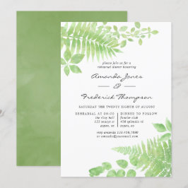 Convites Janto de Ensaio de Folhagem em Aquarela