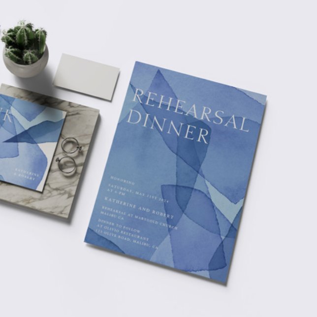 Convites Janto de Ensaio de Formas de Aquarela Moderna (Criador carregado)