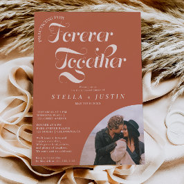 Convites janto de ensaio de fotografia terracotta de retro 