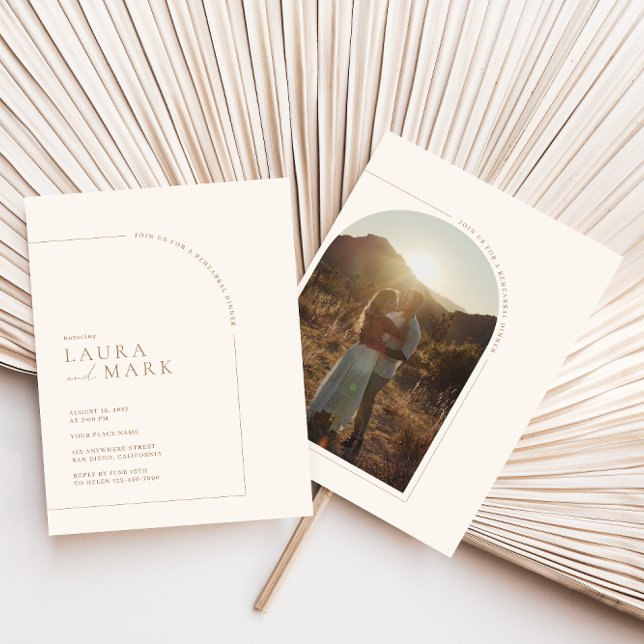 Convites Janto de ensaio de fotos minimalista do Arch de Bo (Criador carregado)