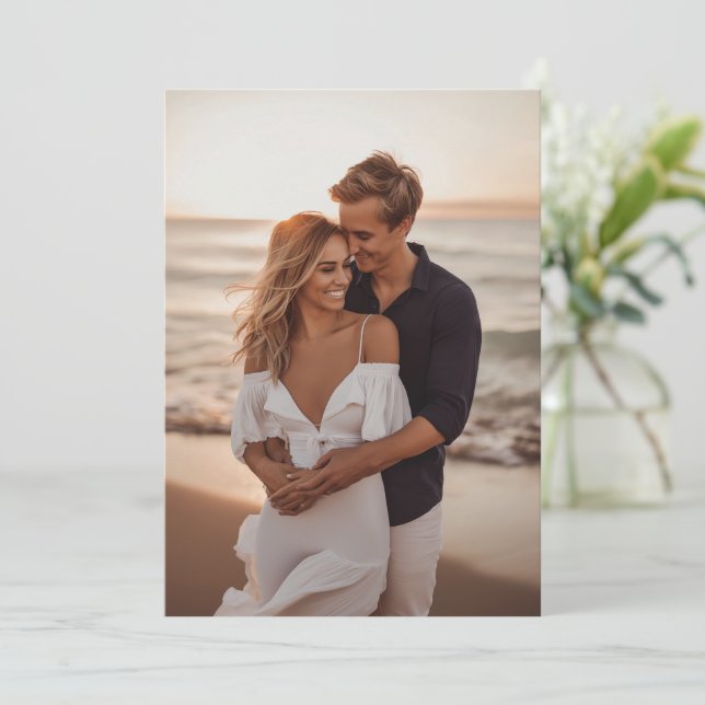 Convites Janto de ensaio de fundo fotográfico Vellum (Em pé/Frente)