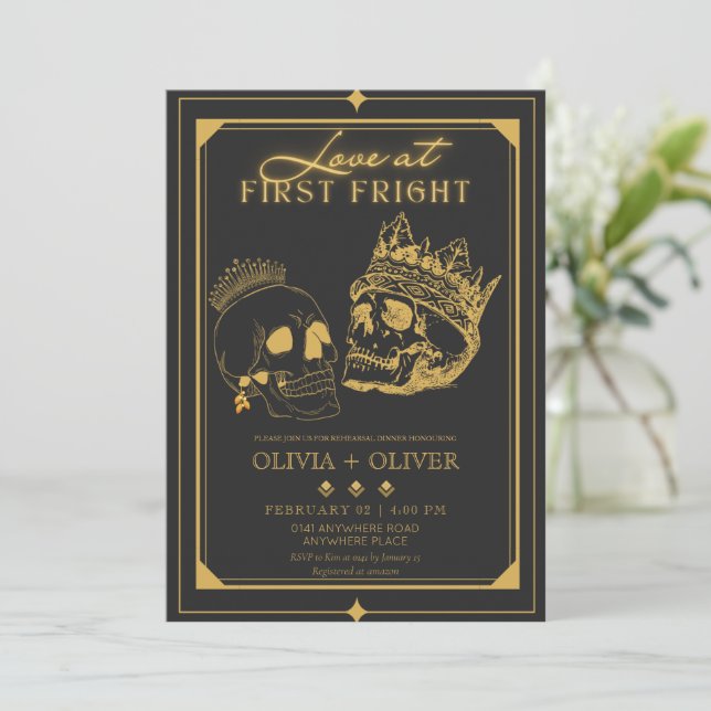 Convites Janto de ensaio de Halloween (Em pé/Frente)