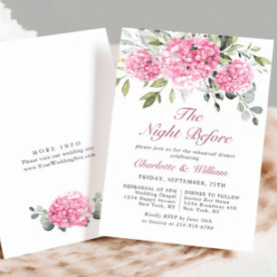 Convites Janto de ensaio de Hydrangea, cor rosa-d-água Eleg