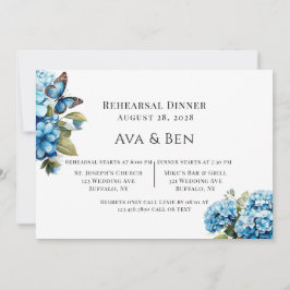 Convites Janto de ensaio de Hydrangea Floral Butterfly