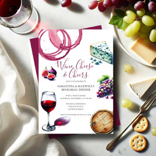 Convites Janto de ensaio de ilustração do vinho e do queijo