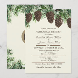 Convites Janto de ensaio de inverno de pinho-russo