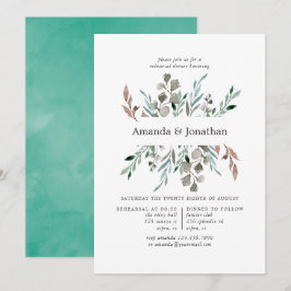 Convites Janto de ensaio de inverno Rustic Greenertic de Wa