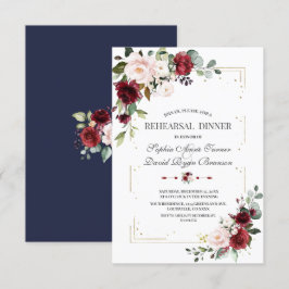 Convites Janto de Ensaio de Lâmpada Dourada Floral Rosa Bur