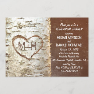 Convites janto de ensaio de latido de árvore de aves