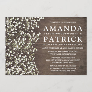 Convites Janto de ensaio de madeira respiratória do bebê 