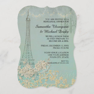 Convites Janto de ensaio de Na moda parisiense de Vintage P