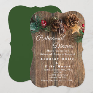 Convites Janto de ensaio de Natal Rustic Country