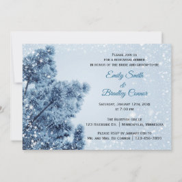 Convites Janto de Ensaio de Neve e Pinheiros no Wonderland 