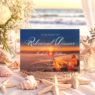 Convites Janto de Ensaio de Noite Azul da Praia Sunset Maso