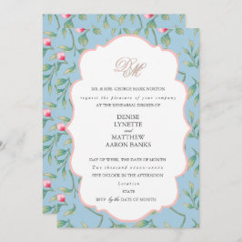 Convites Janto de ensaio de Omphalodes Azul e Gossamer Rosa