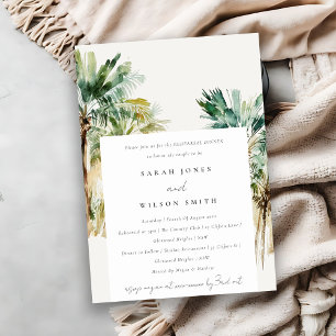 Convites Janto de Ensaio de Palmeiras de Aquarelas Tropicai