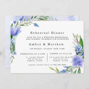 Convites Janto de ensaio de pedras azul-roxas Hyacinth