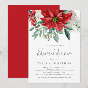 Convites Janto de Ensaio de Poinsettia