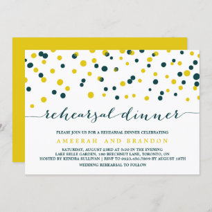 Convites Janto de ensaio de pontos de confetti lacrimogêneo