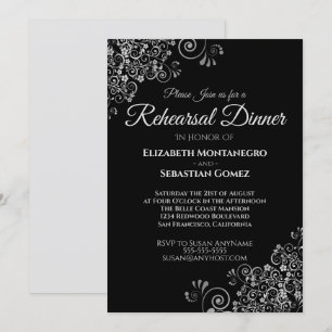 Convites Janto de ensaio de Prata sobre Casamento Negro