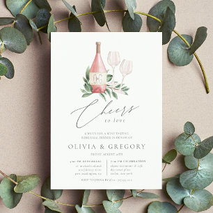 Convites Janto de ensaio de Provando de vinho animado