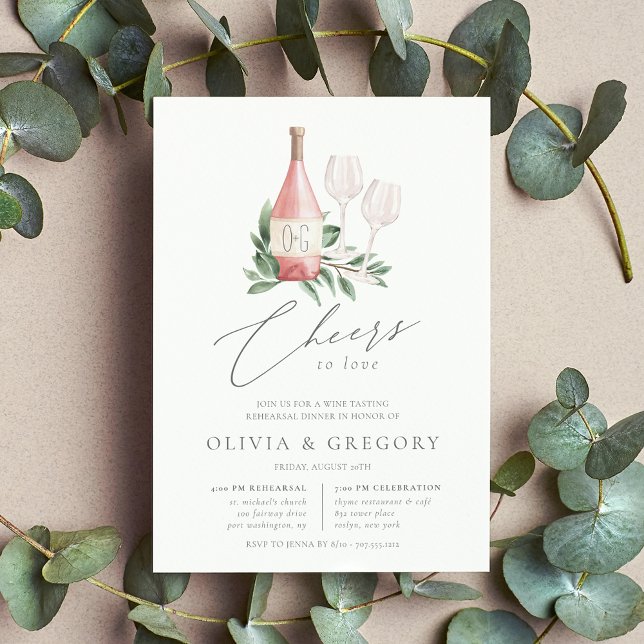 Convites Janto de ensaio de Provando de vinho animado (Criador carregado)