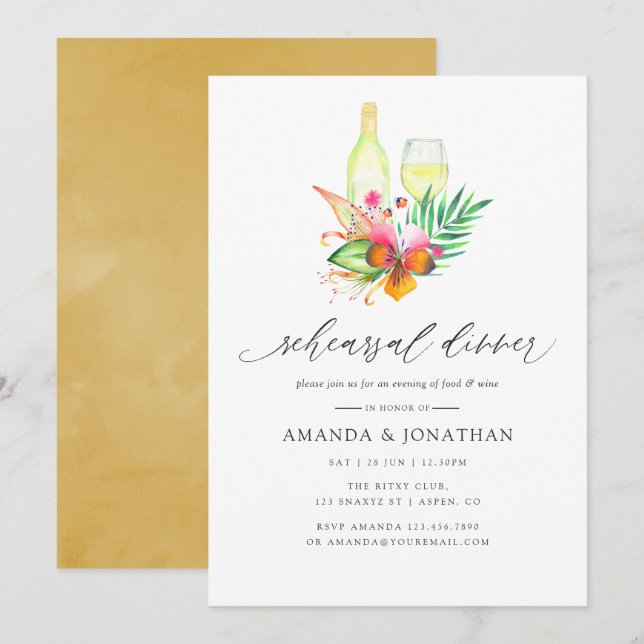 Convites Janto de ensaio de Provandos de Verão tropical (Frente/Verso)