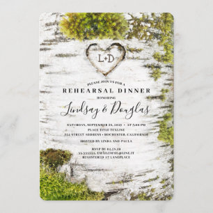 Convites Janto de Ensaio de Queda de Coração Rústica de Bir