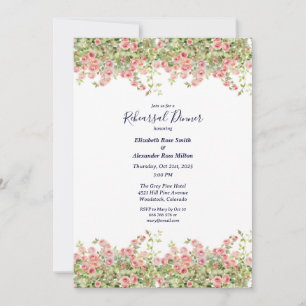 Convites Janto de ensaio de rosa simples minimalista