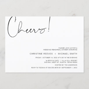 Convites Janto de Ensaio de Script Casual de Minimalismo Mo