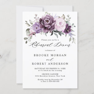 Convites Janto de Ensaio de Sombras Púrpura Dusty