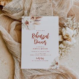 Convites janto de ensaio de terracotta floral de outono