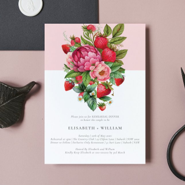 Convites Janto de Ensaio de Verão de Morango e Peões (Criador carregado)