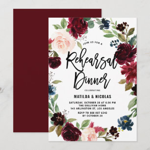 Convites Janto de ensaio de Wreath de Boho Watercolor