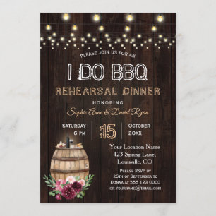 Convites Janto de ensaio do barril de vinho Floral Fall