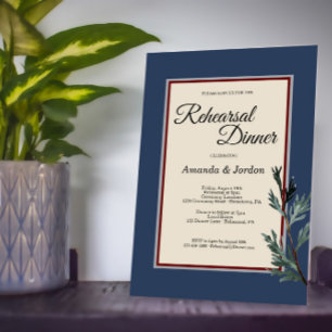 Convites Janto de ensaio do Casamento no inverno Pine Blue